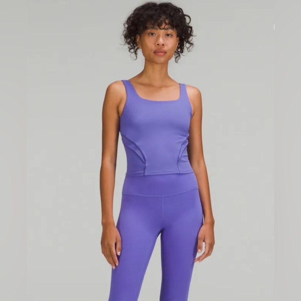 Nulu and Mesh-Back Shelf-Bra Yoga Tank Top - Size 6